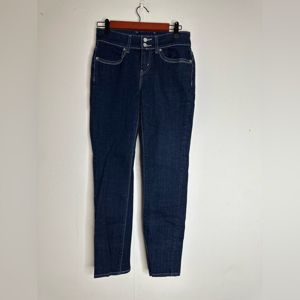 Levi’s 529 Curvy Skinny Leg Mid Rise Dark Denim Jeans Size 28
